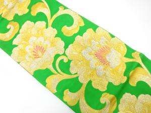 アンティーク　竹内織物製　唐花模様織り出し袋帯（材料）